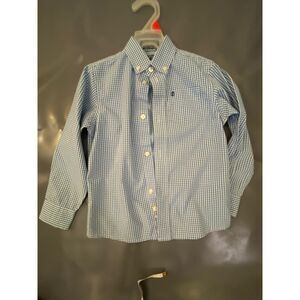 IZOD Long sleeves button-down Kids shirt Bleu & write Dress Shirt  Size 6 Izode